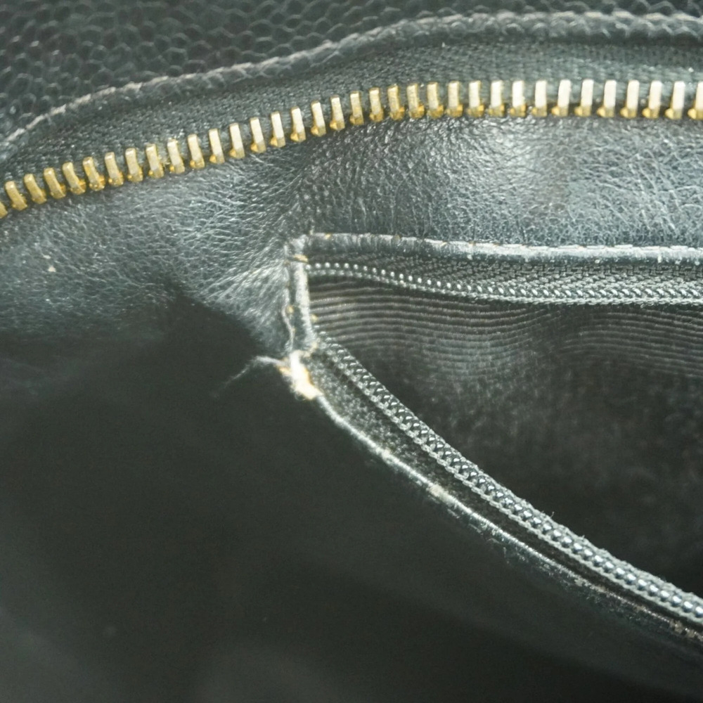 CHANEL Black Caviar Leather Reissue Tote Bag - Picture 10 of 11